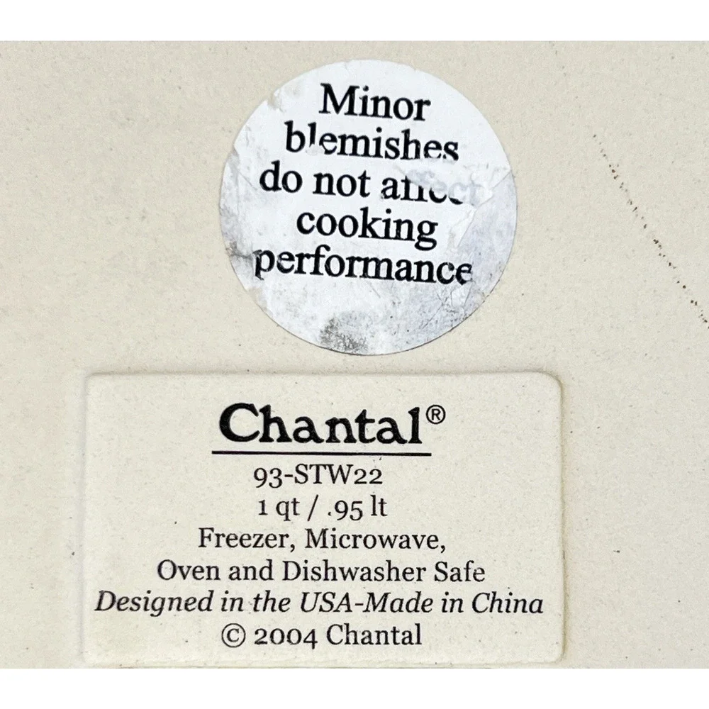 Chantal Shooting Star Baking Serving Dish Green 1 Quart Party Ceramic Bowl